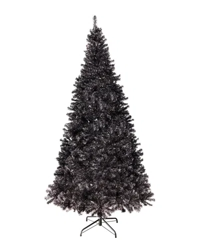 Northlight 9ft Artificial Tinsel Halloween Tree In Black