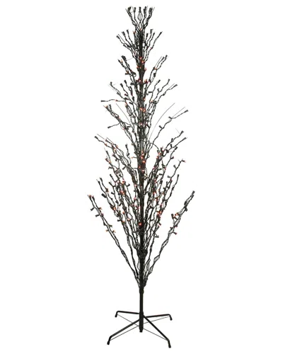 Northlight 9ft Pre-lit Cascade Outdoor Halloween Twig Tree In Black