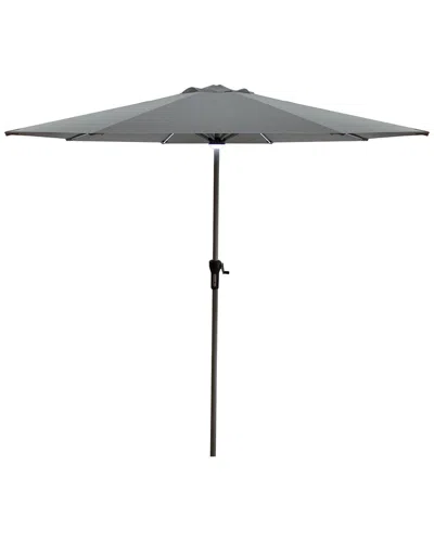 Northlight 9ft Solar Lighted Outdoor Patio Market Umbrella With Hand Crank & Tilt