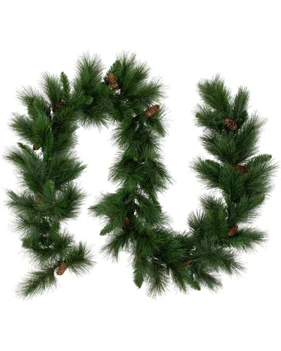 Northlight 9ft X 14in White Valley Pine With Pine Cones Artificial Christmas  Garland - Unlit In Green