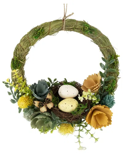 NORTHLIGHT NORTHLIGHT 9IN EASTER EGG & BIRD NEST WREATH