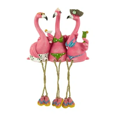 Northlight 9in Three Amigos Beach Flamingos Yard Art In Multi