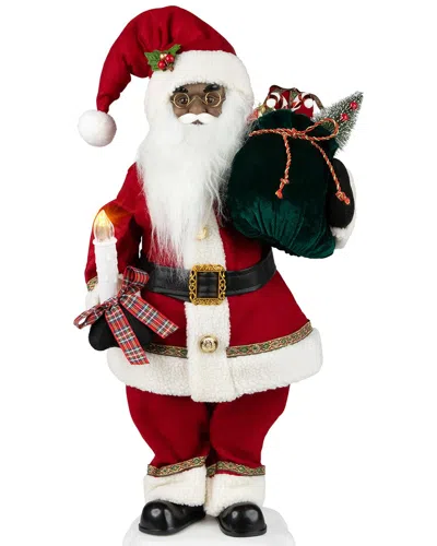 Northlight African American Animated & Musical Santa Claus Figurine In Brown