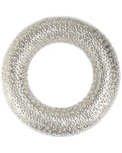 Northlight All That Glitters Beaded & Gold Glittered Christmas Wreath In Metallic