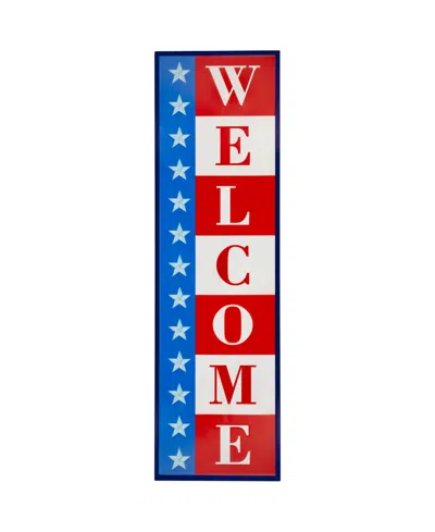 NORTHLIGHT AMERICANA WELCOME METAL WALL SIGN, 40"