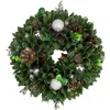 Northlight Artificial Christmas Wreath With Pine Cones And Ornaments In Green
