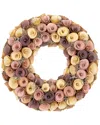 Northlight Artificial Floral Wooden Spring Wreath In Pink