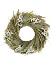 Northlight Artificial Mixed Foliage With Berries Wreath In Green