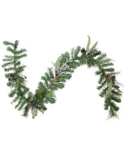 Northlight Artificial Mixed Pine With Blueberries Pine Cones & Ice Twigs Christmas Garland In Green