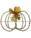 Northlight Autumn Foliage And Rope Pumpkin Fall Harvest Wall Decoration In Green