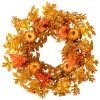 Northlight Autumn Leaves Pumpkins And Berries Artificial Fall Harvest Wreath In Orange
