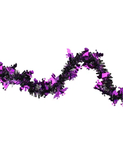 Northlight Bats Halloween Tinsel Garland, 50' Unlit In Black