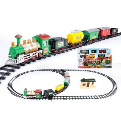 Northlight Battery Operated Lighted & Animated Classic Model Train Set With Sound- 18 Piece In Multi