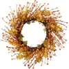Northlight Berries And Maple Leaves Fall Harvest Artificial Twig Wreath In Multi