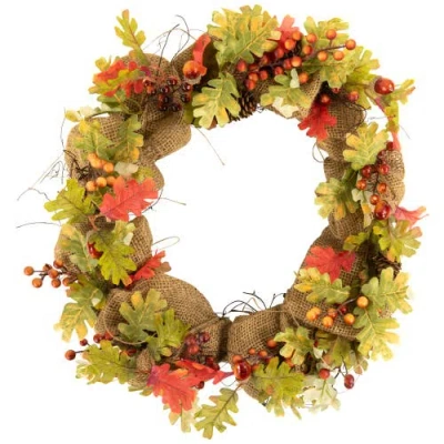 Northlight Berries And Pinecones Artificial Fall Harvest Twig Wreath, 18-inch, Unlit In Multi