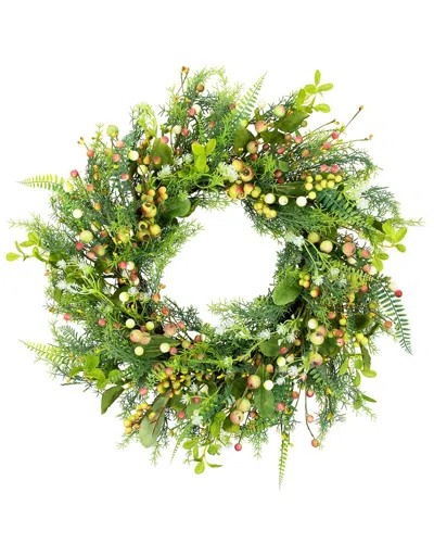 NORTHLIGHT NORTHLIGHT BERRY & CRABAPPLE FERN FOLIAGE WREATH