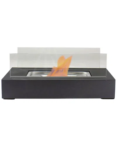 Northlight Bio Ethanol Ventless Portable Fireplace With Flame Guard In Black