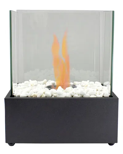 Northlight Bio Ethanol Ventless Portable Fireplace With Flame Guard In Black