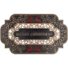 Northlight Black And Copper Merry Indoor Rectangular Doormat In Black