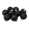 Northlight Black Glass Ball 9-pc. Christmas Ornament In Black