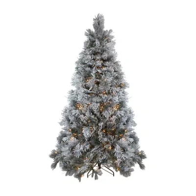Northlight Black Spruce Artificial Clear Led Lights 7 1/2 Foot Pre-lit Christmas Tree