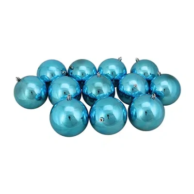 Northlight Blue Shiny Ball 12-pc. Christmas Ornament