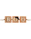 Northlight Boo Wooden Block Halloween Sign With Bats In Brown