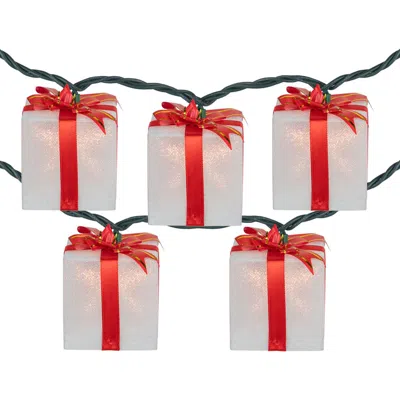 Northlight Bow Wrapped Presents Christmas Light Set In Multi