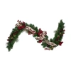 Northlight Bows And Berries Unlit Christmas Indoor Garland In Multi