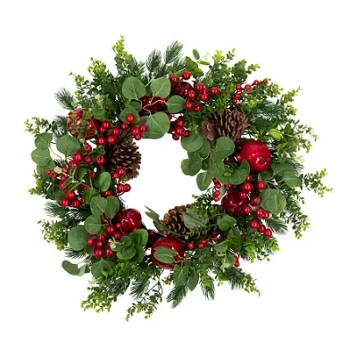 Northlight Boxwood And Pine Wreath In Multi