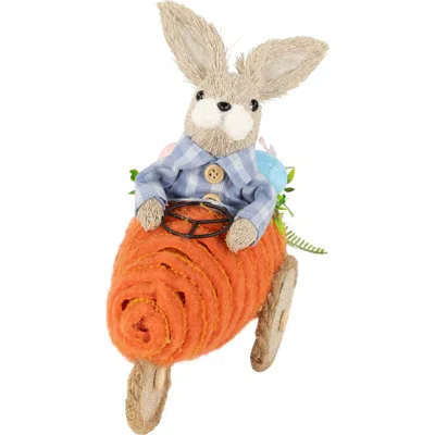 Northlight Boy Bunny With Carrot Car Easter Decoration In Orange