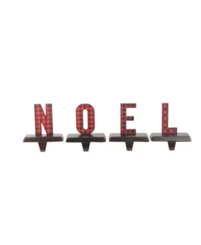 Northlight Buffalo Plaid Noel Christmas Stocking Holder In Red