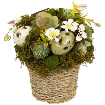 Northlight Butterflies And Easter Eggs Artificial Floral Arrangement In Multi