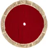 Northlight Cable Knit Christmas Tree Skirt With Faux Fur Trim- 48" In Multi