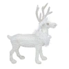 Northlight Cable Knit Sweater Standing Reindeer Christmas Figure In White