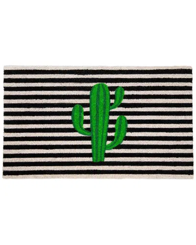 Northlight Cactus Striped Natural Coir Outdoor Doormat