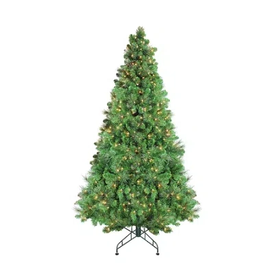 Northlight Canterbury Spruce With Dewdrops 7 1/2 Foot Pre-lit Pine Christmas Tree In Green