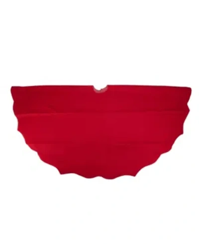 NORTHLIGHT CARDINAL SCALLOPED EDGE CHRISTMAS TREE SKIRT