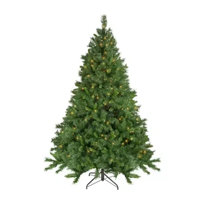 Northlight Chatham Artificial Clear Lights 7 1/2 Foot Pre-lit Pine Christmas Tree In Green