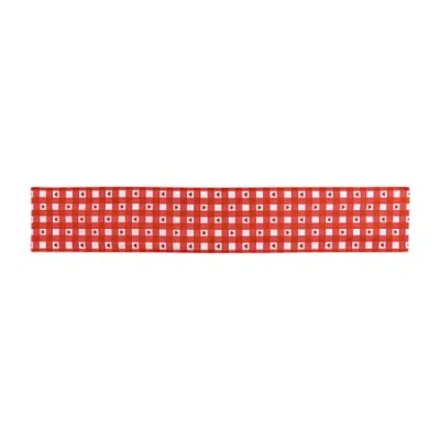 Northlight Checkered Heart Runner In Red