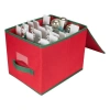 Northlight Christmas Ornament Storage Box With Removable Dividers In Red