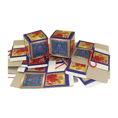 NORTHLIGHT CLUB PACK OF 1440 BLUE AND GOLD TRUMPETING ANGEL MINI GIFT BOX CHRISTMAS ORNAMENTS 2"