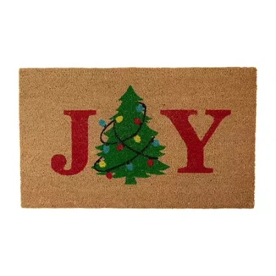Northlight Coir Joy Tree Indoor Rectangular Doormat In Multi