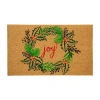 Northlight Coir Joy Wreath Indoor Rectangular Doormat In Multi