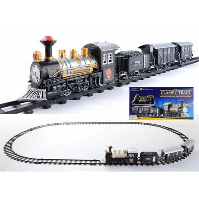Northlight Consumate Model Battery Operated Lighted & Animated Classic Train Set With Sound- 14 Piece In Black