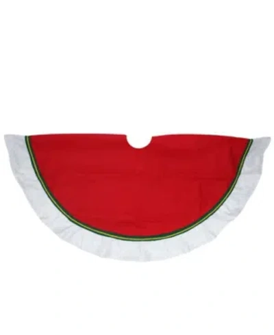 Northlight Contemporary Christmas Tree Skirt In Red