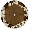 Northlight Corduroy Christmas Tree Skirt With Faux Fur Trim In Brown