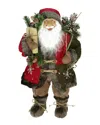 Northlight Country Rustic Standing Santa Clause Figure With Knitted Snowflake Jacket