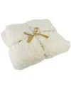 Northlight Cream White Plush Decorative Rectangular Throw Blanket In White