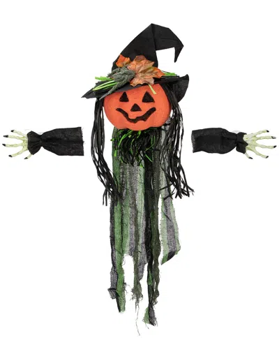 Northlight Creepy Jack-o-lantern 3-d Halloween Window Decoration In Orange